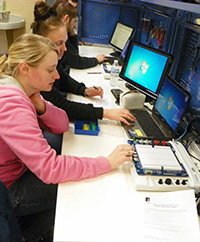 Photo of students at computers