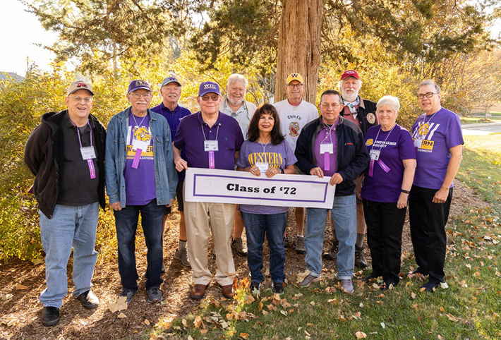 Photo of alumni from the class of '72. Link to Gifts of Appreciated Securities.