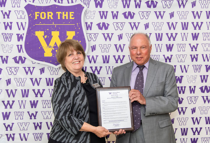 President Emeritus Alvin Goldfarb & Elaine Goldfarb. Links to their story